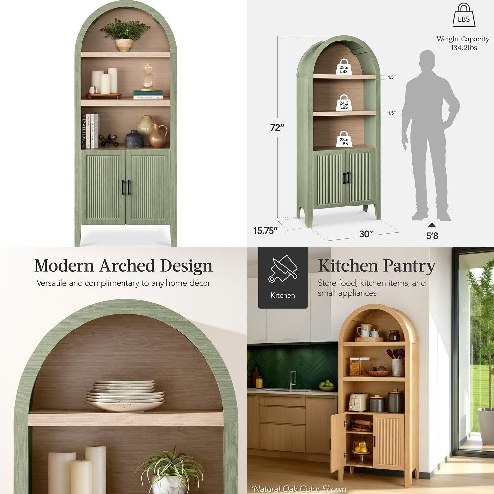 Storage & Organization - Armário de Cozinha Alto Arqueado de