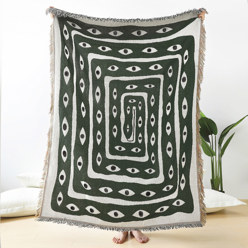 Boho Throw Blanket Fringe - Textile City Ins Eye Snake Throw