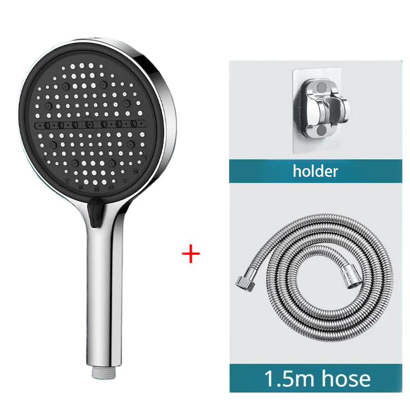 High Pressure Shower Head Handheld - Kit 3 Peças: Chuveiro de Banheiro