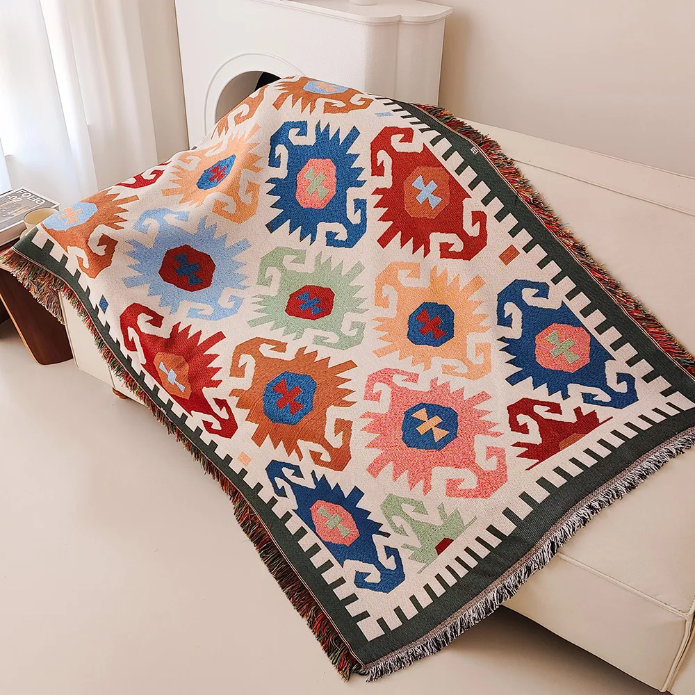 Boho Throw Blanket Fringe - Novo cobertor de sofá, cobertor boho