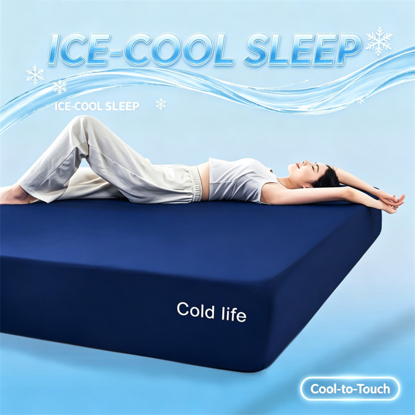 Fitted Bed Sheets Deep Pocket - Lençol de Cama Refrescante com Toque