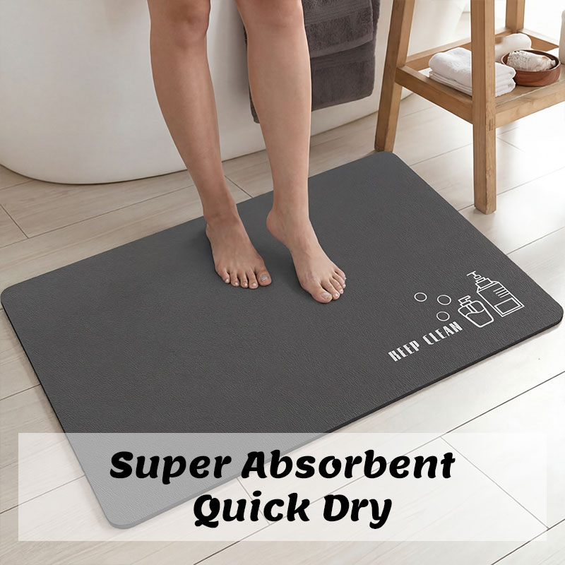 Quick Dry Diatomite Bath Mat - Tapete de Banho de Diatomita Absorvente