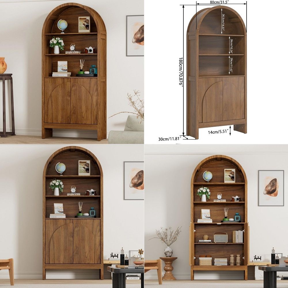 Storage & Organization - Armário Expositor Arqueado Century com Portas,