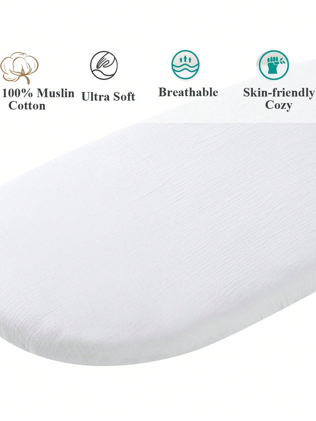 2 pacote de musselina mudando  - Muslin Cotton Bedspread avaliação e preço