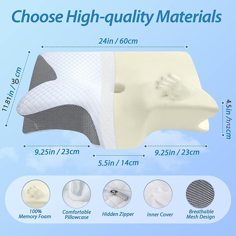 Nova Almofada Cervical de Espu - Memory Foam Orthopedic Pillow Neck Pain avaliação e preço