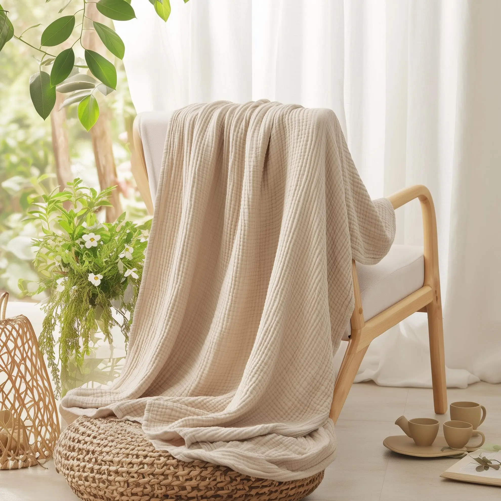 Cobertor 100% Algodão para Cam - Muslin Cotton Bedspread avaliação e preço