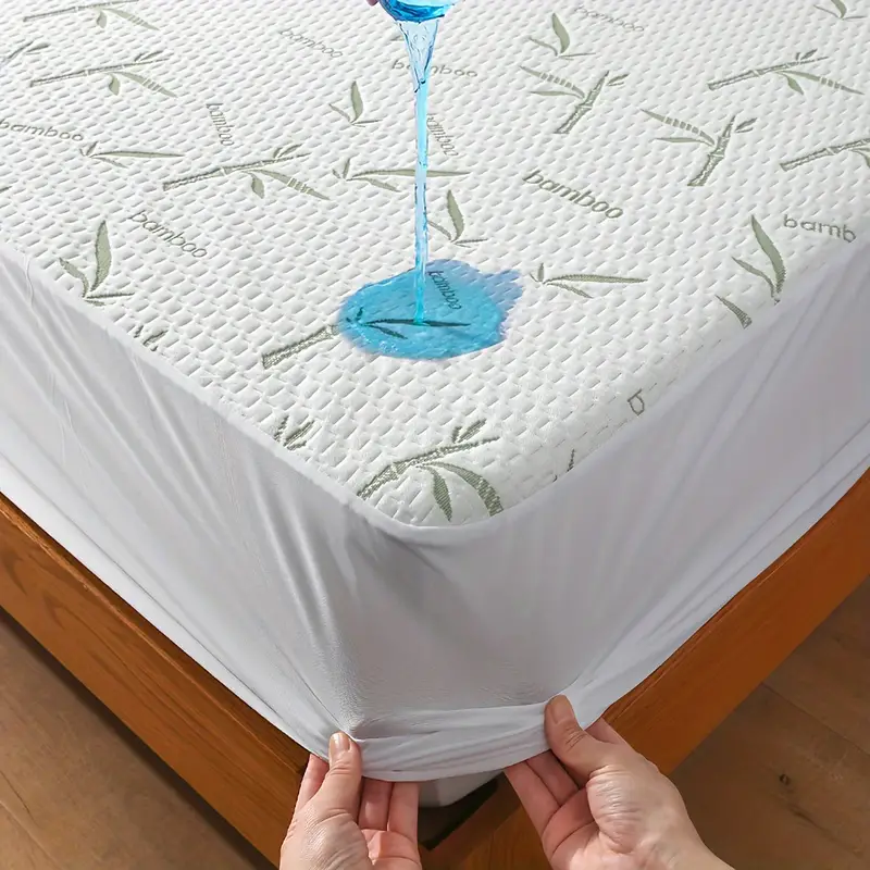 1pc protetor de colchão de bam - Waterproof Mattress Protector Breathable avaliação e preço