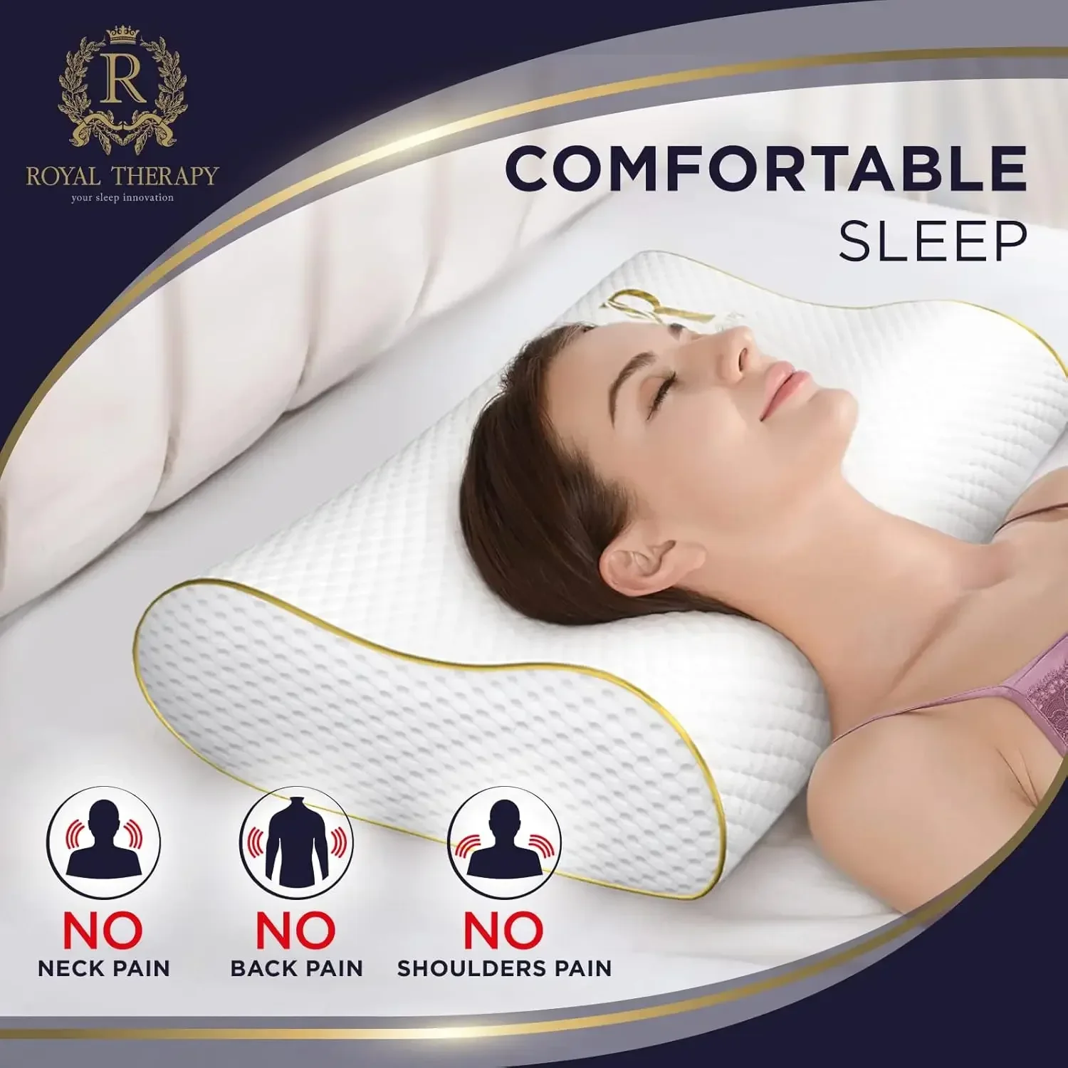 2-Pack Queen Memory Foam Pillo - Memory Foam Orthopedic Pillow Neck Pain avaliação e preço