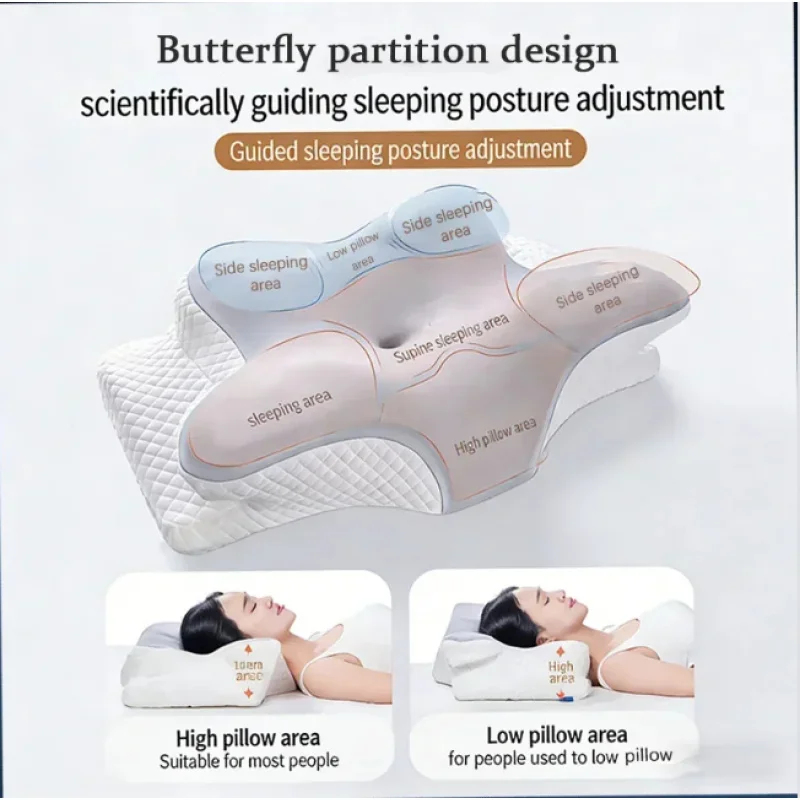 Travesseiro Cervical de Espuma - Memory Foam Orthopedic Pillow Neck Pain avaliação e preço