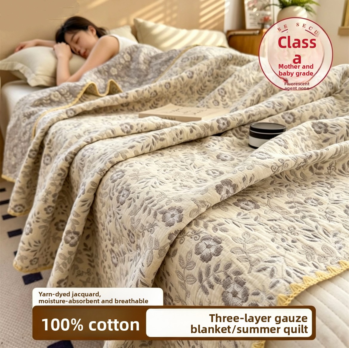 Manta de Musselina 100% Algodã - Muslin Cotton Bedspread avaliação e preço
