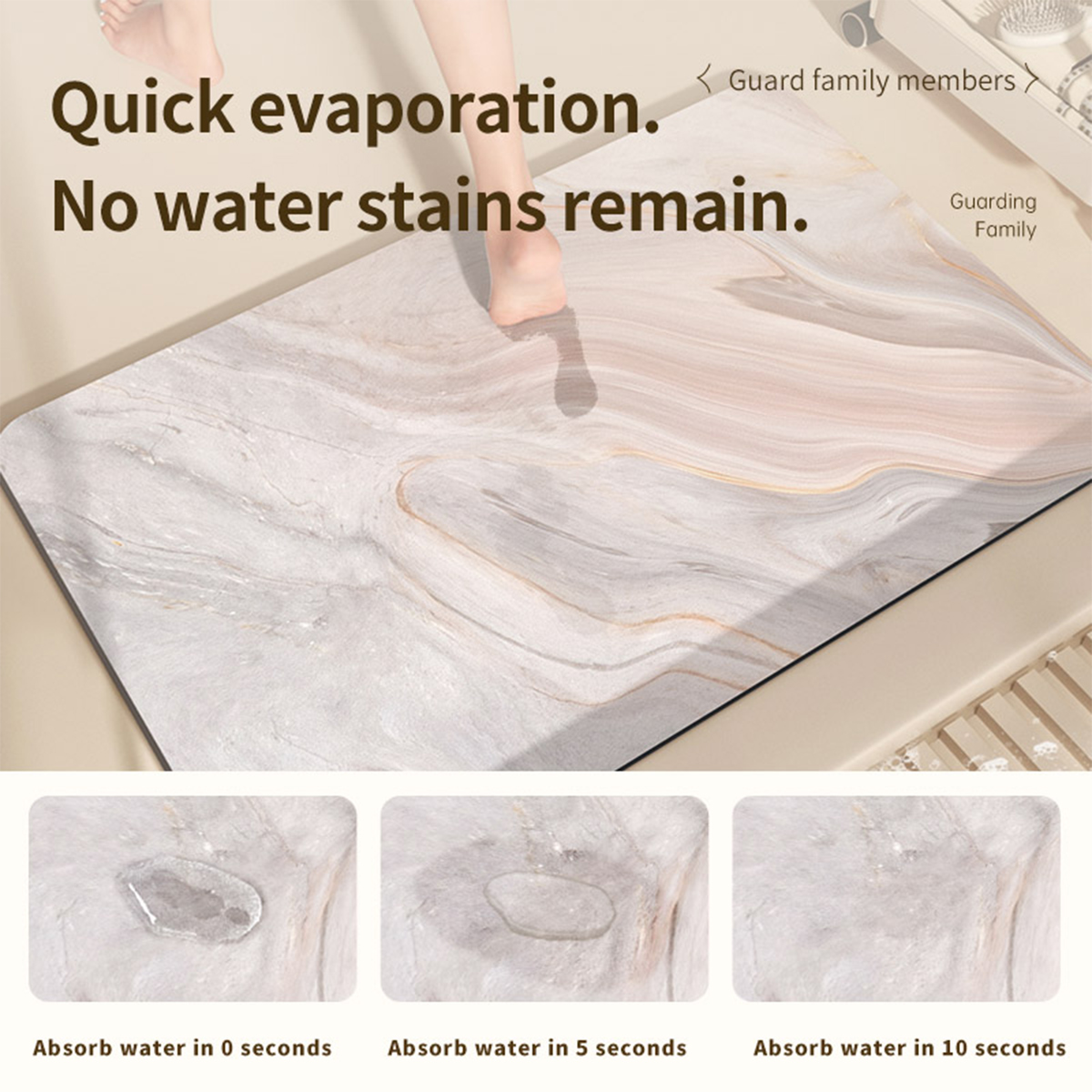 Tapete de banho de terra de di - Quick Dry Diatomite Bath Mat avaliação e preço