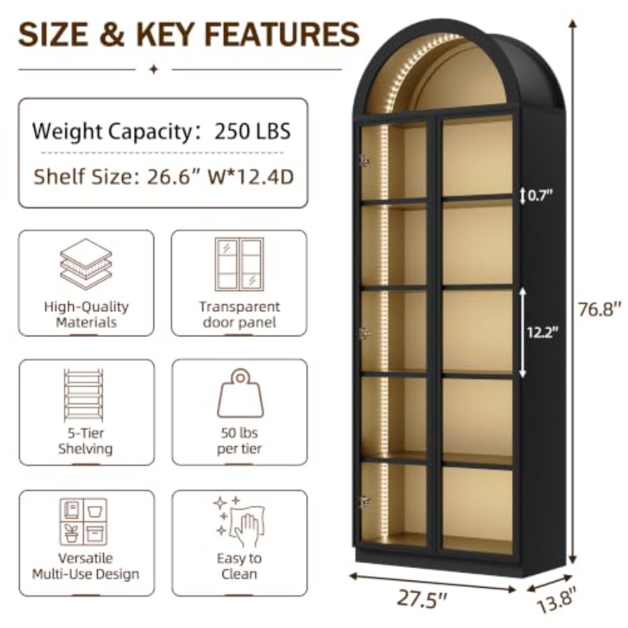 Armário vitrine para sala de e - Lighting avaliação e preço